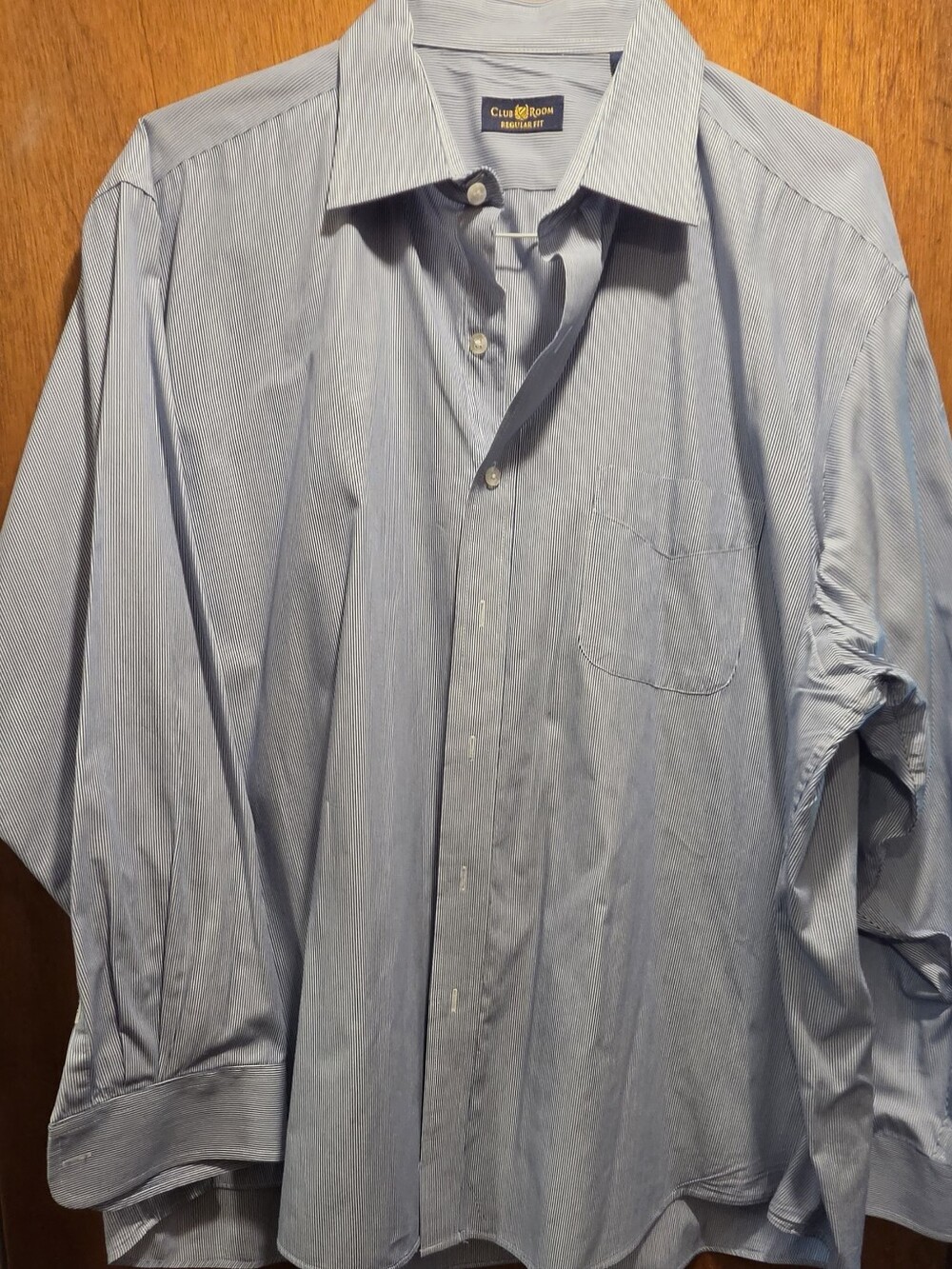 Club Room Mens Stripped Dress Shirt Sz18.5"×34/35 NWOT - Picture 2 of 5
